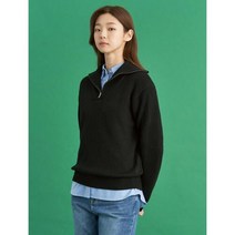 [그린 빈폴][Green BP] 블랙 윙 칼라 하프 집업 니트 (BF2951N025)