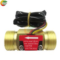 히든센서 YF-B6 Flowmeter 6 Tubes All Copper Water Flow Sensor Heater Turbine Metal, 한개옵션0