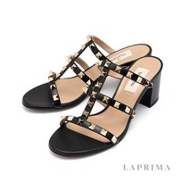 [발렌티노] 여성 가죽 락스터드 슬라이드 샌들 XW2S0C47 VOD 0NO XW2S0C4