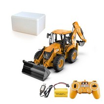 부품 더블 E E589 RC 백호 로더 1:20 미니 굴삭기 원격 제어 자동차 엔지니어링 차량 트럭 모델 불도저 트, 01 backhoe loader