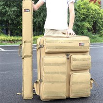 유럽식 민물 낚시의자가방 낚시장비 백팩 가방 배낭, 카키 65 메인 백 + 폴 백