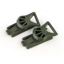 스키헬멧 스노우보드헬멧 에어소프트 헬멧 어댑터 19mm 라이트 비전 고글 회전 클립 레일 1 쌍 빠른 CS 군사 액세서리, 초록
