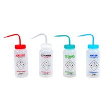 500ml 라벨 광구 세구 세척 코끼리 병 증류수 정제수 wash bottle 아세톤 에틸알콜 메틸알콜 물 노즐 노즐형 광구형 타입 시약병 실험 기구, 옵션선택