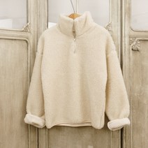 반집업 뽀글 덤블 오버핏 겨울 맨투맨