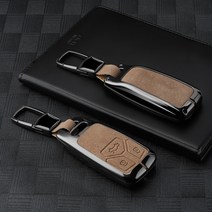 아우디 스마트 차 키 케이스 호환 아연 합금 턴 퍼 스킨 3 단추 TT A4 A5 A6 Q3 Q5 Q7 S4 S5 2016 2017 2018 원격 커버, 3.B1 브라운