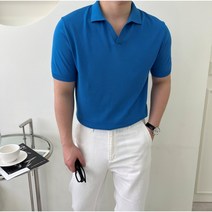 8컬러 남자여름옷 머슬핏 니트반팔 카라티