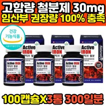 모유수유 수유부 임신 전 후 에좋은 철분제 산모 퓨어 순수 철분 IRON 고함량 혈액생성 에너지생성 식약처인증 해외직구 코스트코