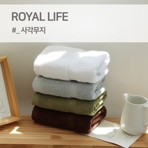 경동타월 30수 사각무지 타월 170g / 5매세트, 연회색 5매