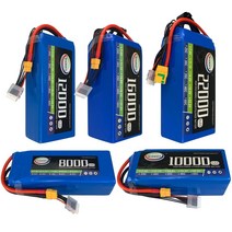 딥사이클 자동차 배터리 2s 3s 4s 5s 6s rc lipo 11.1v 14.8v, 6s 16000 xt90, 25c