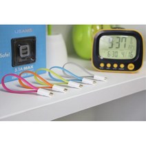 홈오피스 데이터전송 마이크로 5PIN 비비드컬러 22cm FLAT케이블 헤드셋, 핫핑크