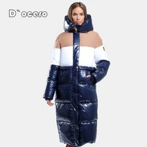 여성롱패딩 여성패딩점퍼 여자롱패딩 docero 2022 여성용 겨울 다운 재킷 패치 긴
