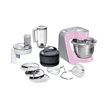 Bosch MUM58720 MUM5 CreationLine 푸드 프로세서 다목적 대형 스테인리스 스틸 보울3.9L 연속 분쇄기 디스크 3개 믹서 1000W 레드실버, Pink/Silver