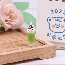 미니 밀크 쉐이크 아이스크림 레몬 우유 과일 차 물 컵 딸기 바나나 미니어처 인형의 집 액세서리 주방 완구, As pictures