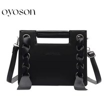 oyoson 가방 패션 핸드백 새로운 경향 숄더 메신저 백 패션 체인 작은 정사각형 가방 리벳 가방