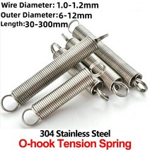 스프링 304 스테인리스 스틸 풀백 장력 실린더 헬리컬 코일 소형 미니 연장 WD mm 1.0mm 1.2mm, [02] 1.2mm(1pcs), [05] 12mm, [09] 90mm