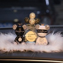 페이셜비(FISAFEE)christmas props JLL-1861왕홍 다이아몬드 곰 자동차 진열장 자모 석고 향훈 차재 계량대 왕관 향수자리 차내 장식, 6 (알파벳 비고, 무작위 발송 비고 없음)