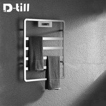 욕실건조기 화장실 난방기 전기 랙 수건 D-Till 목욕 레일 LED 220W 일정한 35-65 ° 타임 2-8 시간 은폐 와이어, 21.Chrome 8grs - CN - Right