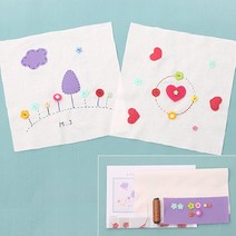 로즈의 기초 바느질 (단추달기 세트)/ 손 실과 실 교구 교재 용품 diy 준비물