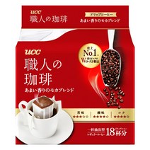 UCC 쇼쿠닝 드립 리치 블렌드 원터치 드립백 커피 18P (유통기한 2023년 4월 19일까지), 단품, 단품