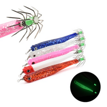 갑오징어 웜에기 소프트웜 특허에기 한치 두족류 루어낚시 2개입, 레드, 2개