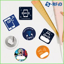 S-RFID NFC 태그 스티커 칩 라벨 카드 인쇄 제작, 1개, 02.원형 NFC 스티커 태그(No.32T)