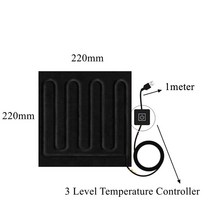 매트 전기 차박용 보조배터리 장판 usb 12v USB온열 1인용5V USB 전기 난방 필름 패드 열 탄소 섬유 원외, [01] 5V, [11] 220x220mm
