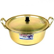 소포라 작은 높은 황냄비 2만원대 선물 28cm 양수 냄비 편수 솥 전골 라면 찌개 E-265400, 골드, Onesize