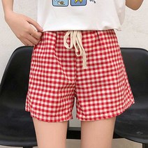 캐주얼룩 숏팬츠 허리밴딩팬츠 러블리 하의 데일리 10대파자마 스타일 편한 귀여운 바지 사이트 여자 학생 짧은 실내외 여름 패턴 홈웨어룩 여성용잠옷팬츠 반 의류쇼핑몰 체크 휴가철 고무줄