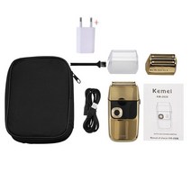 Kemei 2 Hours Fast Charging IPX4 Water프로of Men&39;s Electric Shaver Reci프로cating Full Body Washa, 03 no box-EU