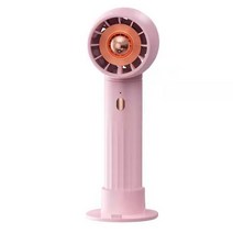 이동형 초 소형 에어컨 캠핑용팬미니 휴대용 터보 USB 충전식 에어컨 Bladeless 야외 여행 주머니, 분홍색