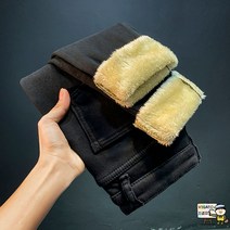 청바지 본딩 핏 슬림핏 바지 스트레이트 워싱 도톰한 겉옷 기모 스키니핏 팬츠 44 55 66 77