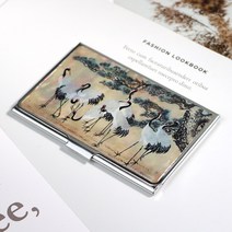 박씨상방 외국인선물 나전칠기 자개 명함케이스M 명함집, 1개, 군학도