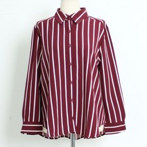베이직 심플 셔츠 카라 긴팔 블라우스 (55~88빅사이즈) (4color)