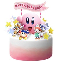 Kirby 케이크 토퍼 장식 종이 생일 파티 용품 589400