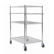 코랙코리아 2단 3단 산업용 이동식 카트 5인치 바퀴달린 핸들1개, 카트 3단 61*91*90 5인치바퀴 숏핸들1 포함, 1개