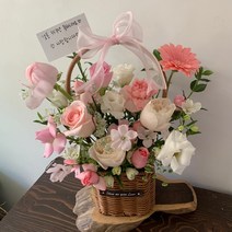 부산꽃바구니 결혼기념일 부모님선물 핑크색감 북구꽃배달, 해운대구/용호동/엄궁