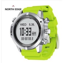 스쿠버시계 수중 바다수영 잠수 다이버용 방수시계 수심측정 다이버워치 스노쿨링, 화이트그린