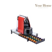 홈카페 오리지날 커피캡슐보관함 강화유리 서랍 40구 디스펜서 거치대 서랍