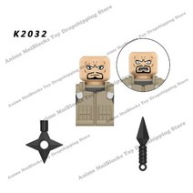 나루토 사스케 사쿠라 카카시 오비토 지라이야 츠나데 애니메이션 인형 미니 액션 장난감 피규어 만화 조립 블록 생일 선물, 라이트 그린