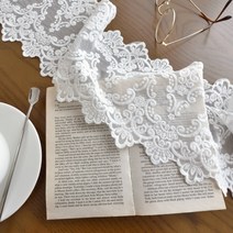 봄크 클래시 레이스 식탁러너 테이블러너, 2인(110x17cm), 단일옵션
