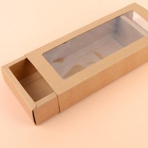 파운드케이크 포장 곶감 단지 화과자 케이스 4구 마카롱 투명 슬리브 상자, 색상, 브라운