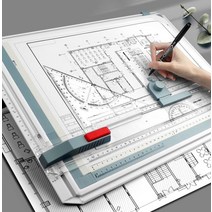 건축사 제도판 드로잉보드 평행 시험용 제도기 휴대용
