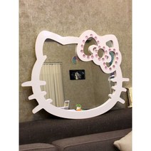 Hello 키티 벽거울 캐릭터 욕실 인테리어 화장대 대형 탁상 책상 거울, A 60x47