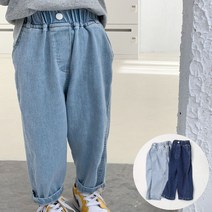 아동 옆선 스티치 소프트 스판 데님 청바지