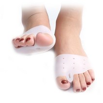 달자샵 앞발 통증 감소 발가락 뼈 보호 소프트 실리콘 앞꿈치 보호 패드 발바닥 보호, 화이트, 1개입