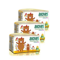 Alloves 2017년 프리미엄 밴드형 기저귀 남여공용 소형(4~7kg), 150매, 150개
