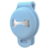 어질리티 강아지 어질리티 허들 훈련 귀여운 뼈 부드러운 실리콘 보호 쉘 애플 에어태그 GPS 로케이터 트, 02 BU