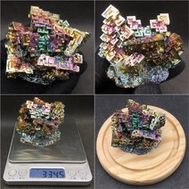 비스무트 무지개금속 비스무스 천연원석 비스무트결정 큐브, X0548-334.5g