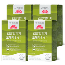 고려은단 퓨어 알티지오메가3 rTG 이지 작은알 60캡슐 4팩, 퓨어 rTG오메가3 이지 작은알 60캡슐 4팩, 쇼핑백 X
