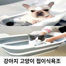 강아지 고양이 셀프 목욕통 스파 접이식 욕조, 셀프목욕통